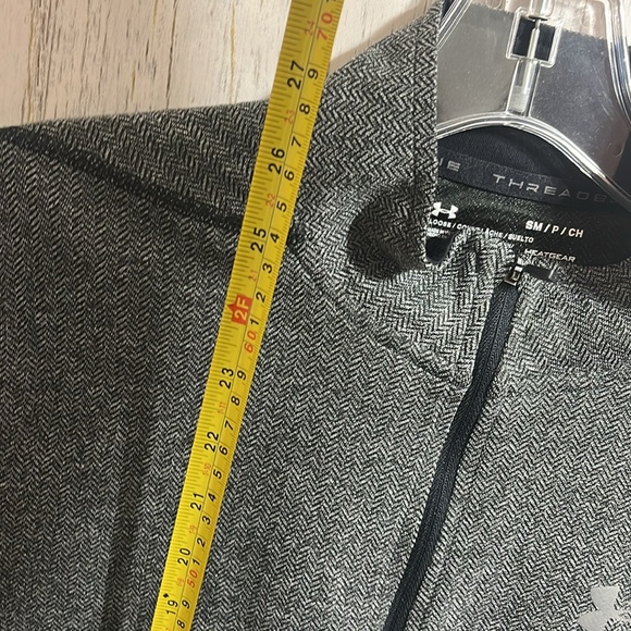 Under Armour Houndstooth Black Gray 1:4 zip pullover Size - Picture 7 of 8